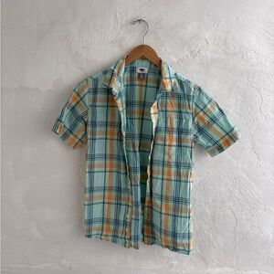 Boys old navy XL plaid button down short sleeve